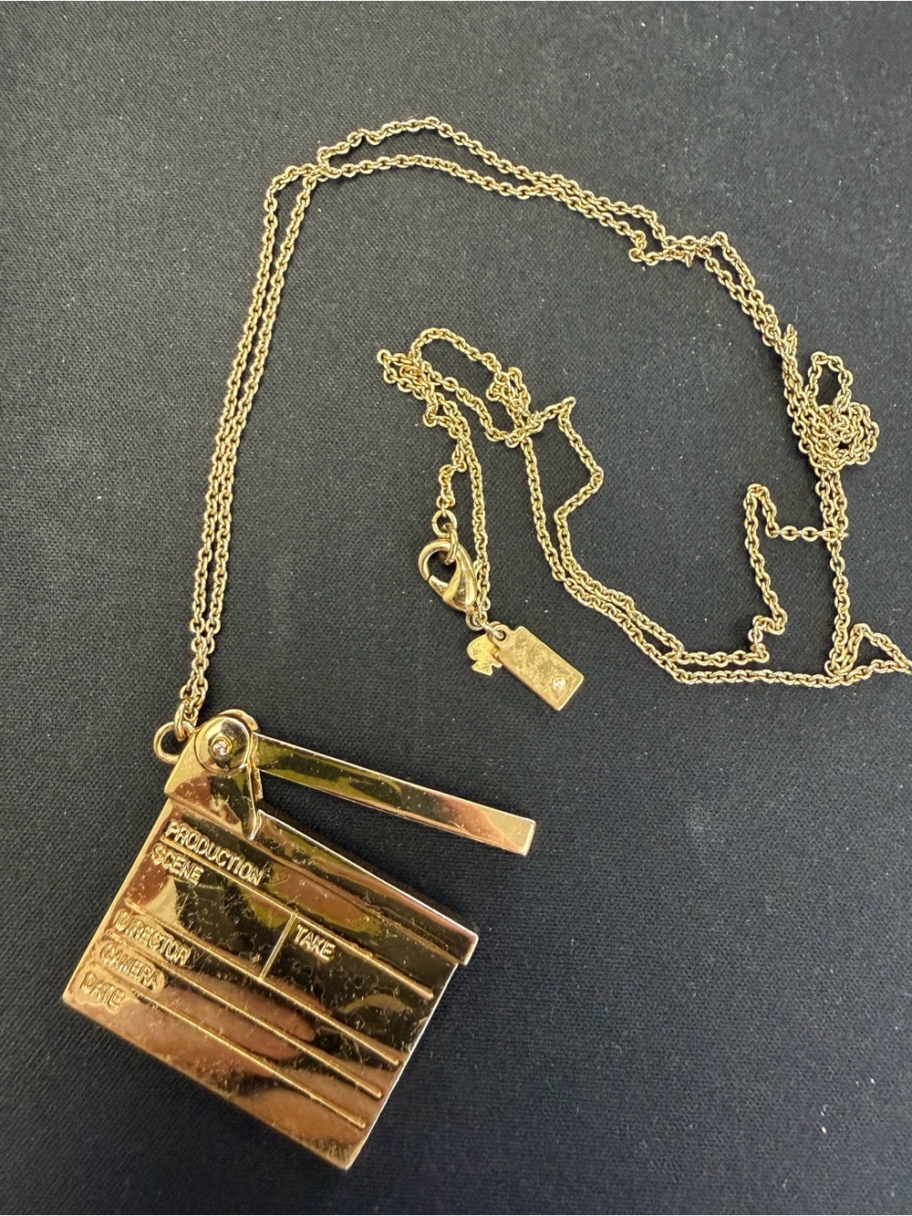 Kate Spade Cinema City  Clapperboard Pendant Necklace